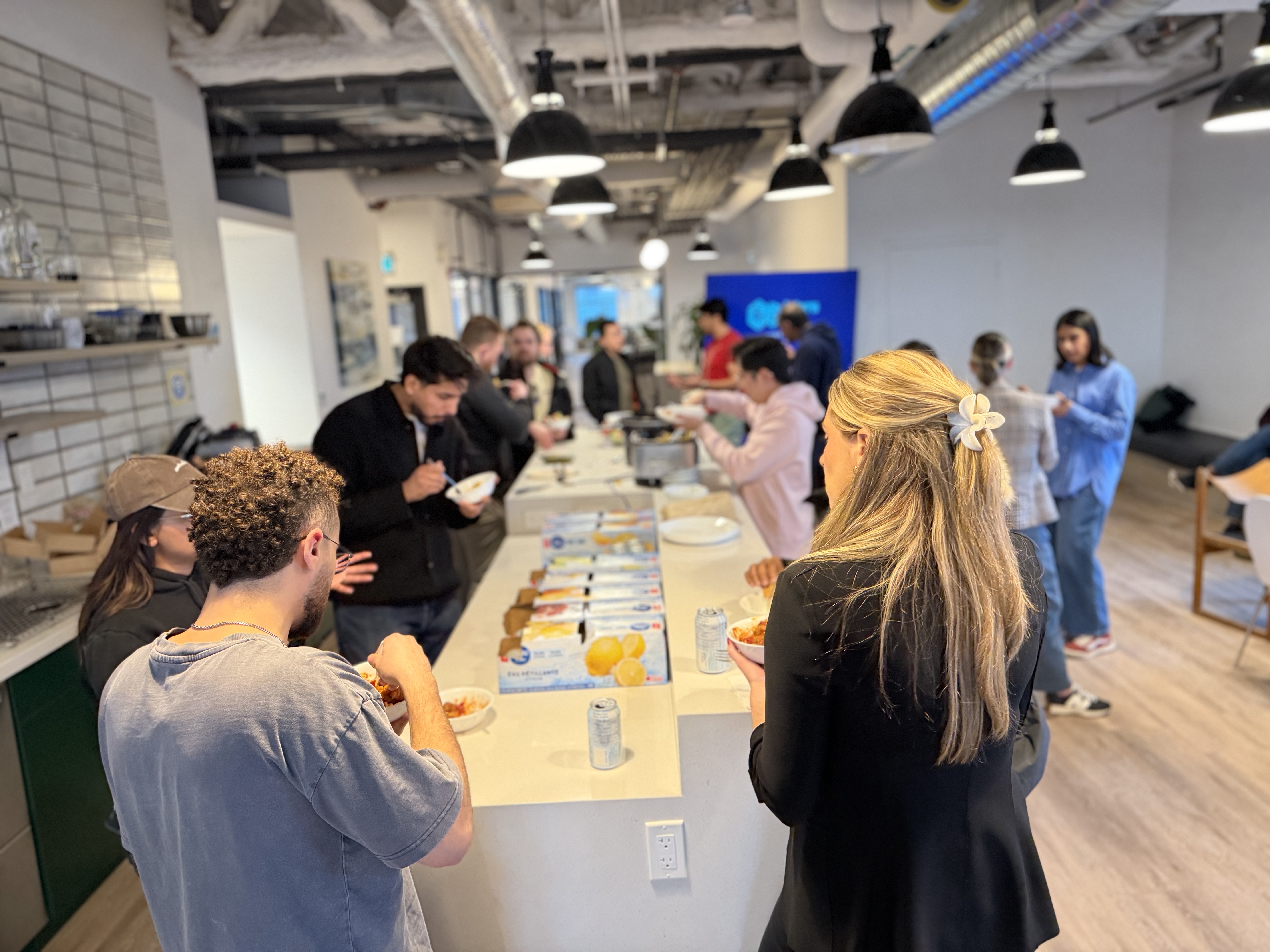 Founders gathering at a Builder Dinner at Builders Club, Waterloo